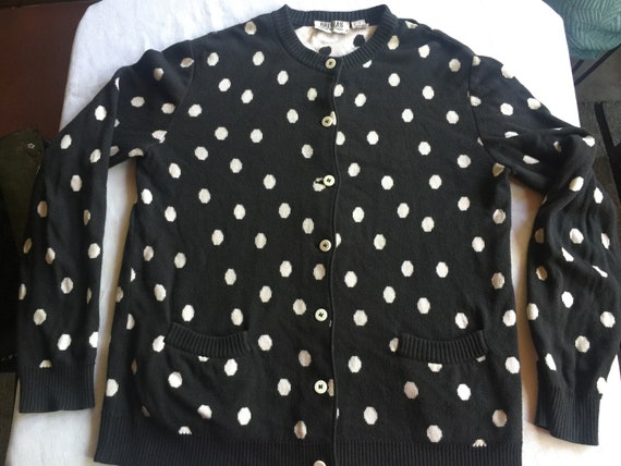 Retro Black Cardigan,Italy Sweater, Blass Sweater,