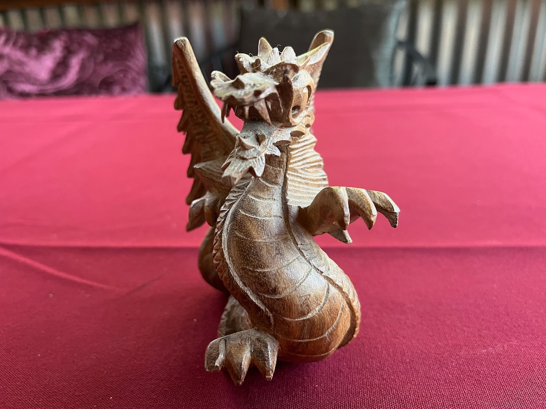 Chinese Dragon, Asia Dragon, Chinese Figurine, Wood Dragon, Chinese