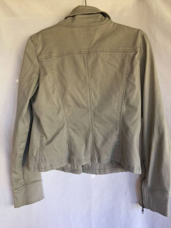 Khaki Jacket, Stretch Canvas Jacket, Tan Jacket, … - image 4