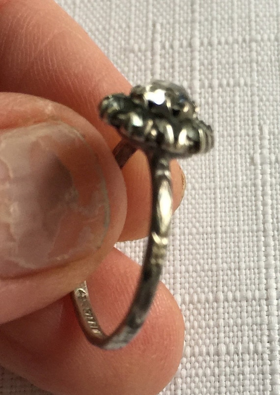 Uncas Silver Ring, Blue Stone Ring, Retro Blue Ri… - image 2