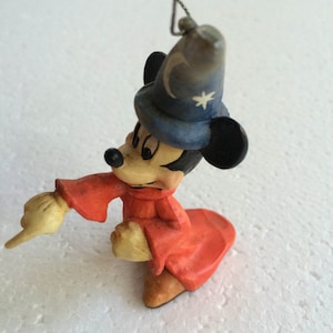 Mickey Ornament, Sorcerer Ornament, Mickey Christmas Decoration, Disney Ornament, Xmas Mickey, Rare Mickey Ornament, Sorcerer Apprentice