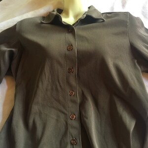 Brown Blouse, Brown Top, Career Blouse, Classic Brown Top, Career Top, Gap Blouse, Gap Top, Gap Shirt, Tailored Brown Top, Collared Blouse