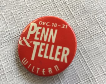 Magic Jewelry, Magician Jewelry, Magician Brooch, Magician Pin, Penn  Teller, Magician Pinback, Magic Pinback, Magic Gift, Magician Gift,