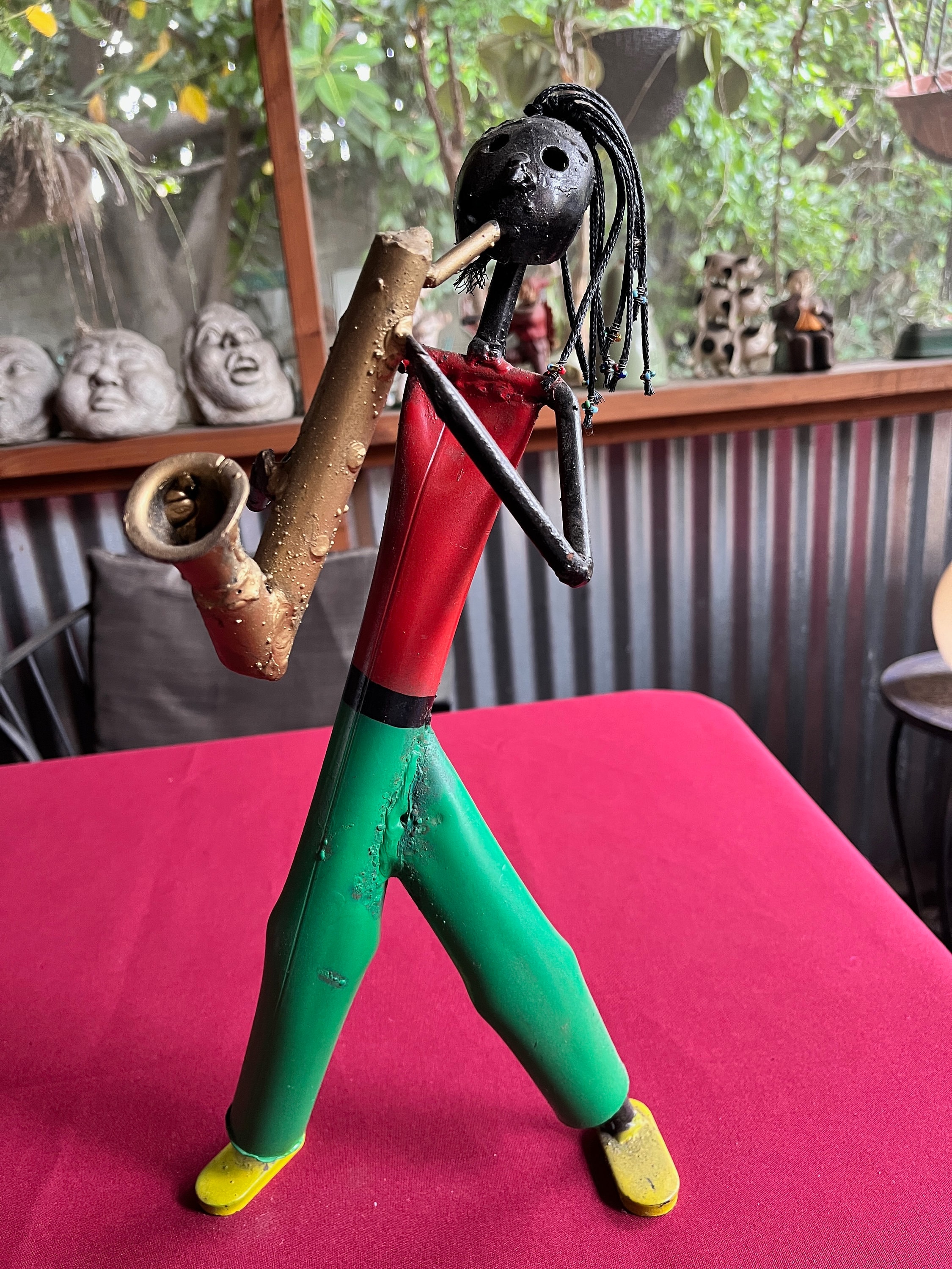 【希少】 大型　ジャズマン　ウッドベース　フィギュア　オブジェ　置物　レトロ Jazz man statue - Etsy 日本