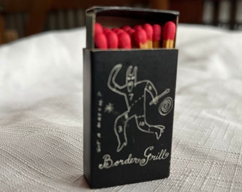 Matchbox, Border Grill, Santa Monica Gift, California Souvenir, Restaurant Match, Match Box, Tobacciana, Match Collection, Collectible Match