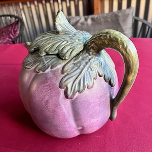 Vegetable Pitcher, Artisan Pitcher, Painted Pitcher, Fun Pitcher, Art Pitcher, Kitchen Art, Italy Kitchen, Italy Decor, Decorative Pitcher