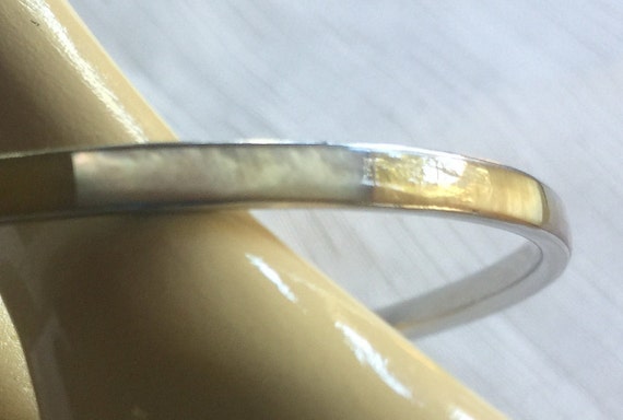 Beige Bracelet, Thin Stacking Bangle, Butterscotc… - image 4