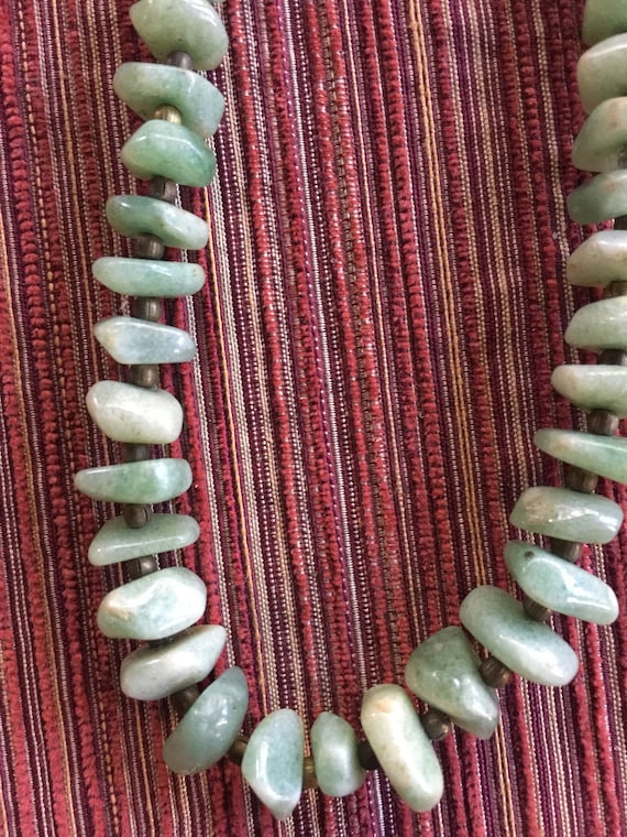 Jade Necklace, Jade Nugget Necklace, Jade Gem Necklac… Gem