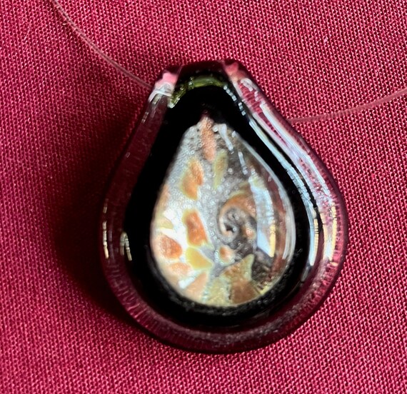 Blown Glass Pendant, Art Glass Necklace, Vortex Glass, Glass Pendant, Window Hanging, Art Glass Hanging, Art Glass Window, Blown Glass Art