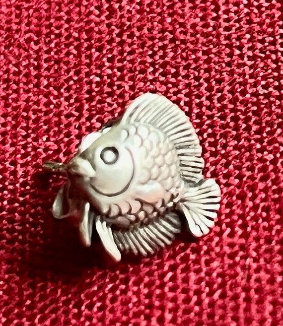 Tiny Fish Stud, Tiny Fish Earring, Silver Fish St… - image 3