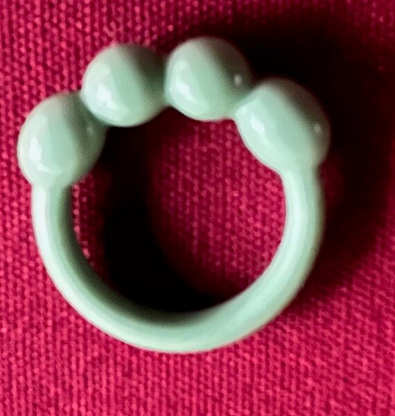 Green Ring, 60s Ring, Mod Ring, Arty Ring, Abstra… - image 4