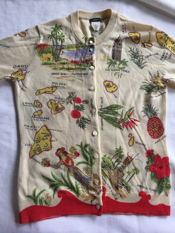 Hawaii Sweater,Crew Sweater,Novelty Cardigan,Small