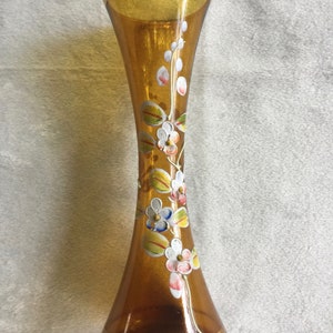 Flower Vase, Artisan Vase, Painted Vase, Retro Vase, Slim Vase, Lady Vase, Bud Vase, Dainty Vase, Rose Vase, Blown Vase, Floral Vase