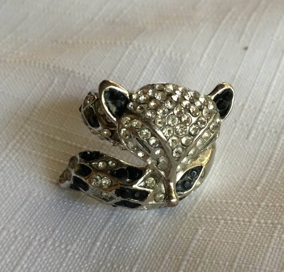 Fox Ring, Rhinestone Ring, Stretch Ring, Fox Stre… - image 3