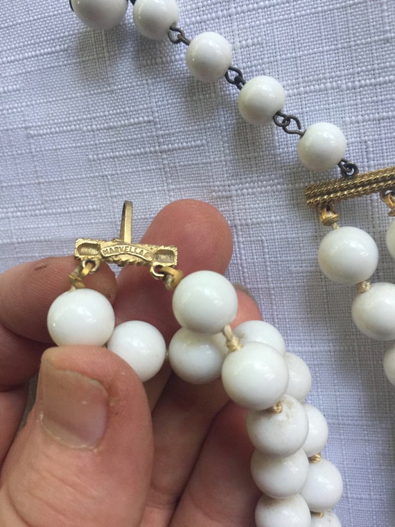 White Necklace, White Beads, White Bead Necklace,… - image 6