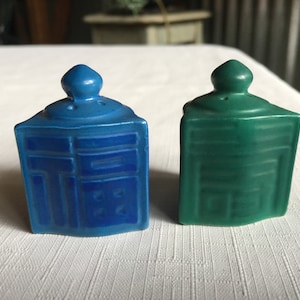 Deco Salt Pepper, Retro Salt Pepper, Salt Pepper Set, Kitchen Decor, Retro Kitchen, Salt Collection, Blue Green Kitchen, Deco Kitchen