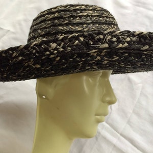 Straw Hat, Black Straw Hat, Shade Hat, Beach Hat, Sun Hat, Black Hat, Designer Hat, Claiborne Hat, Wide Brim Hat, Garden Hat, Hiking Hat