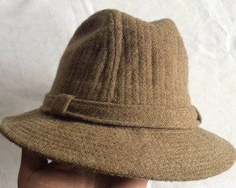 Sombrero de lana bronceado, sombrero bronceado, sombrero de lana beige, sombrero retro bronceado, fedora bronceado, sombrero Stetson, sombrero Stetson bronceado, sombrero beige, sombrero unisex, sombrero de lana, sombrero Fedora