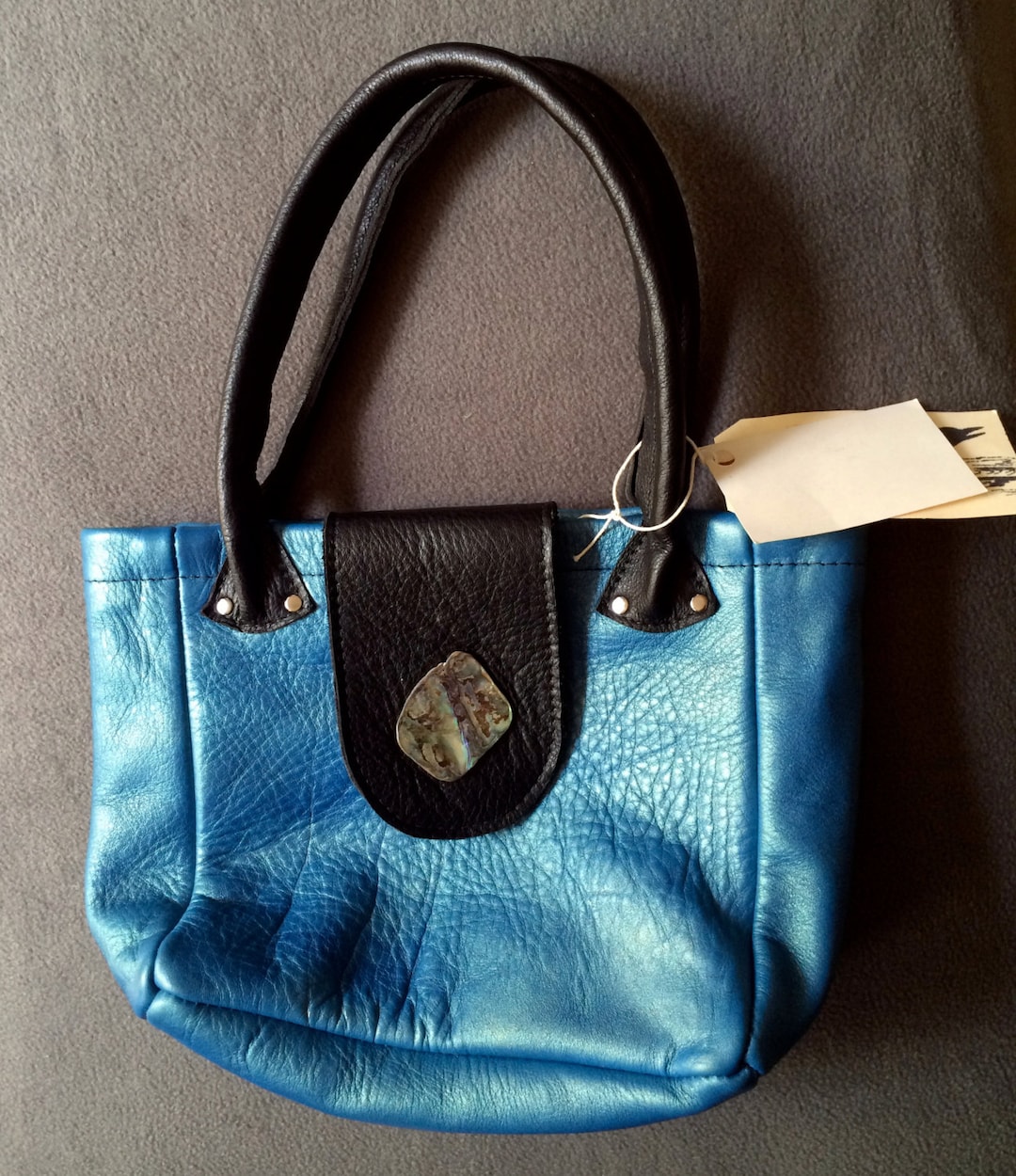 Blue Purse, Blue Designer Purse, Blue Leather Purse, Blue Leather Bag ...