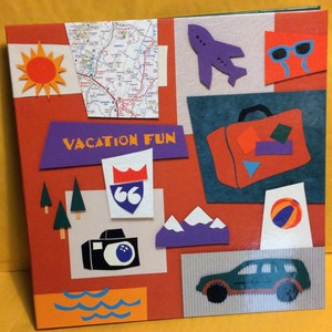Vacation Scrapbook, Large Scrapbook, Memory Scrapbook, Retro Scrapbook, Vacation Photo Book, Large Photo Book, Photo Memory Book, Scrapbook