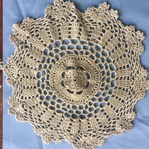 Antique Doily, Beige Doily, Needlework Daily, Retro Doily, Tan Doily, Cream Doily, Intricate Doily, 40s Doily, Woven Doily, Round Doily