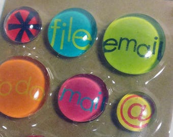 Magnets, Decorative Magnets, Magnet Set, Office Magnets, Fridge Magnets, Refrigerator Magnet, Office Decor, Office Art, Magnet Art. Art Gift