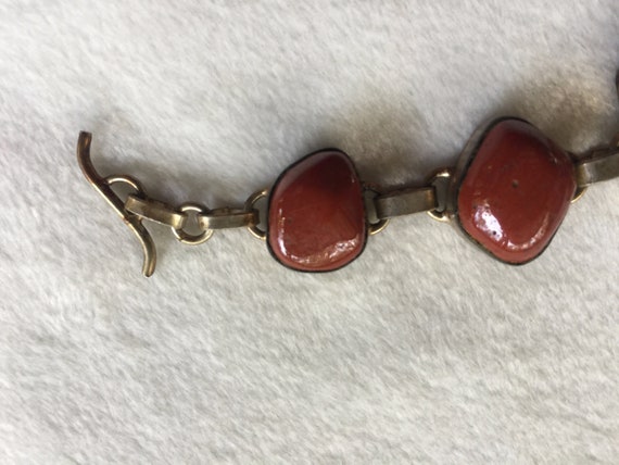 Rust Stone Bracelet, Rust Bracelet, Brown Bracele… - image 6