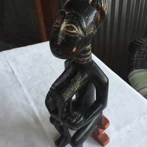Breastfeed Sculpture, Wooden Sculpture, Wood Tribal Art, Mother Statue, Wood Africa Statue, Tribal Statue, Africa Decor, Africa Figurine