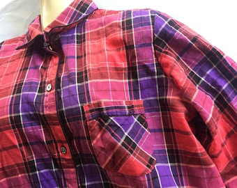 Rutig pyjamas, Röd rutig pyjamas, Röd flanellpyjamas, Victoria-pyjamas, Retro flanellpyjamas, Röd pyjamas, Mysig pyjamas, Långärmad pyjamas, Pyjamasset