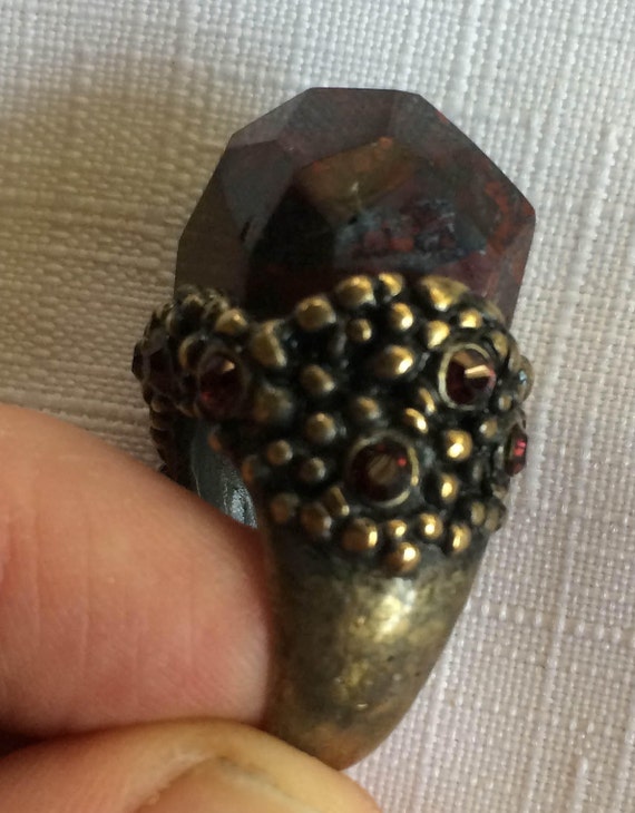 Red Goth Ring, Gothic Ring, Queen Ring, Red Ring,… - image 3