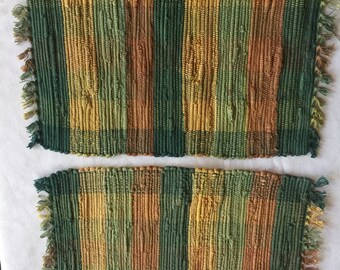 Olive Green Placemat, Autumn Placemat, Southwest Placemat, Woven Placemat, Green Mat, Boho Placemat, Fiber Placemat, Green Placemat