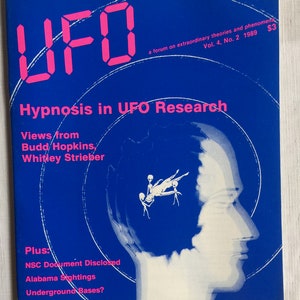 UFO Magazine, UFO Book, Alien Magazine, Paranormal Book, UFO, Ufo Research, Extraterrestrial, Unexplained Phenomena, Magazine, Rare Magazine