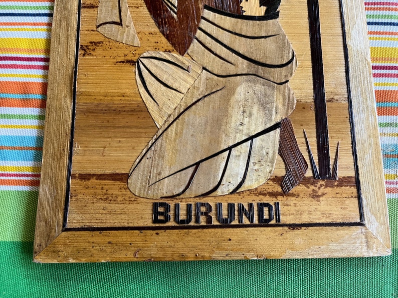 Africa Art, Africa Wall Art, Burundi Art, Burundi Wall Art, Africa Decor, Wood Wall Art, Africa Folk Art, Africa Wood Art, Burundi Folk Art image 6