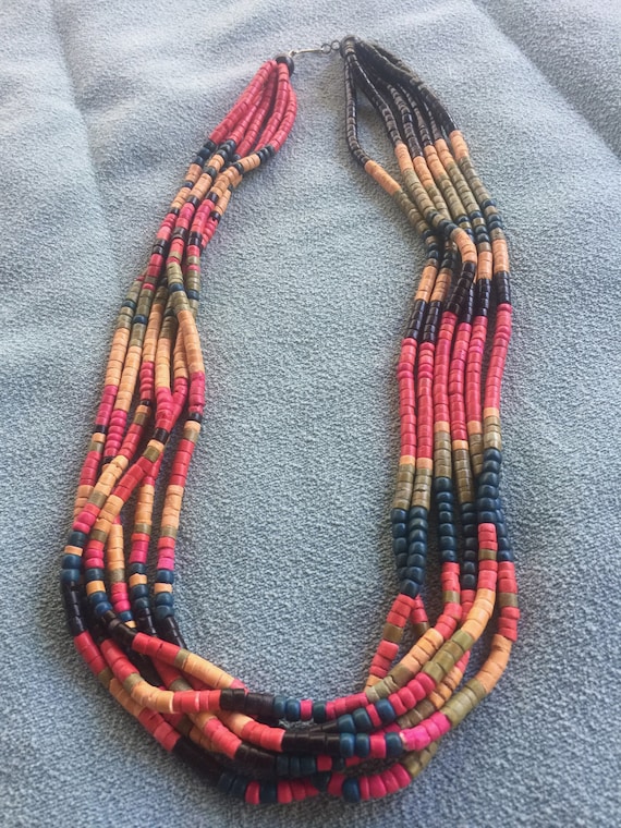 Southwest Necklace, Colorful Necklace, Multi Neckl