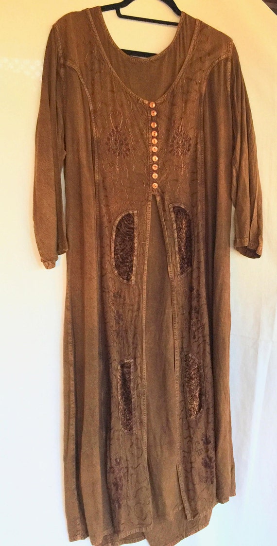 India Dress, Long Hippie Dress,Hippie Dress,Brown