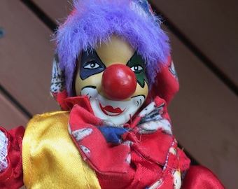 Clown Doll, Porcelain Clown Doll, Ceramic Clown Doll, Clown Doll, Circus Doll, Display Doll, Carnival Doll, Ceramic Doll, Clown Toy,