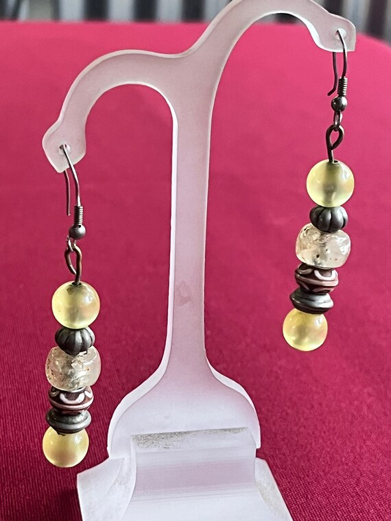 Beaded Dangle, Earthtone Dangle, Ancient Earring,… - image 2