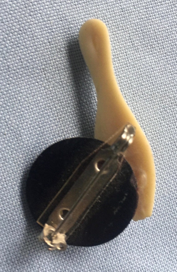 Bowling Brooch, 50 Pin, Bowling Jewelry, Bowling Gift, Bowling Pin, 50s Brooch, Bowling, Black White Brooch, 60 Pin, Retro Brooch, Retro Pin View 4