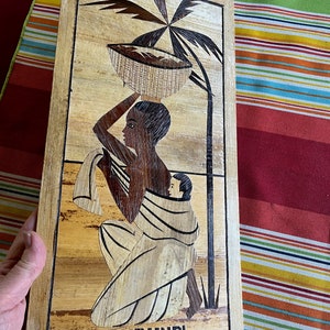 Africa Art, Africa Wall Art, Burundi Art, Burundi Wall Art, Africa Decor, Wood Wall Art, Africa Folk Art, Africa Wood Art, Burundi Folk Art image 1