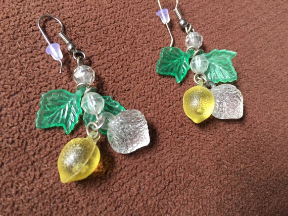Lemon Earring, Lemon Dangle, Spring Dangle, Citru… - image 4
