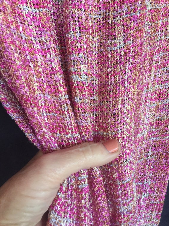 Pink Scarf, Pink Wrap, Pink Woven Scarf, Pink Sha… - image 4