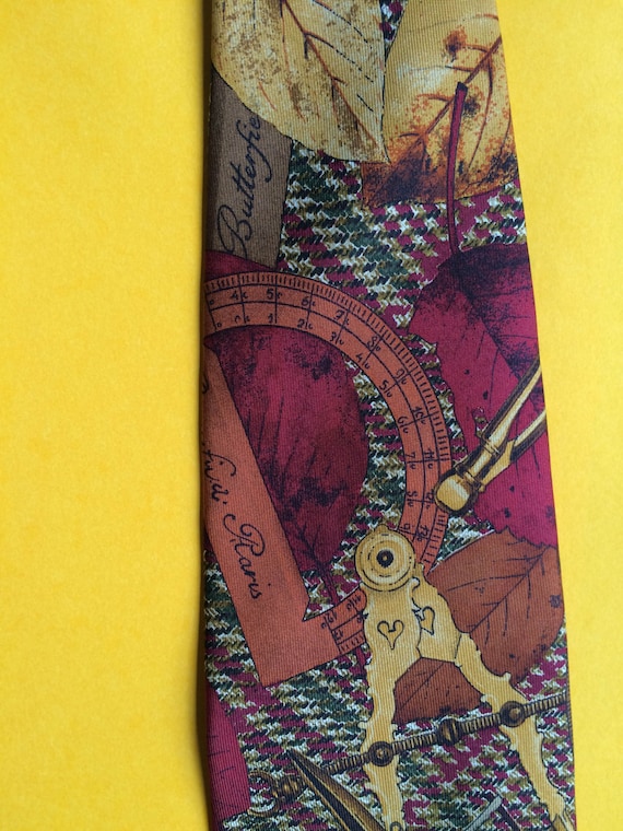 Fall Necktie, Autumn Necktie, Leaf Necktie, Brown Necktie, Brown Design Necktie, Brown Pattern Necktie, Rust Pattern Necktie, Rust Print Tie