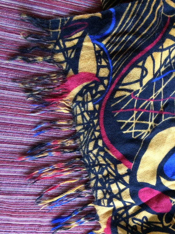 Oversize scarf, Colorful shawl, Colorful Wrap, Ge… - image 3