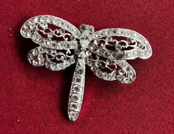Rhinestone Bee Pin, Rhinestone Brooch, Rhinestone Pin, Dragonfly Pin, Bee Pin, Bee Brooch, Insect Brooch, Bug Pin, Bug Brooch, Insect Pin