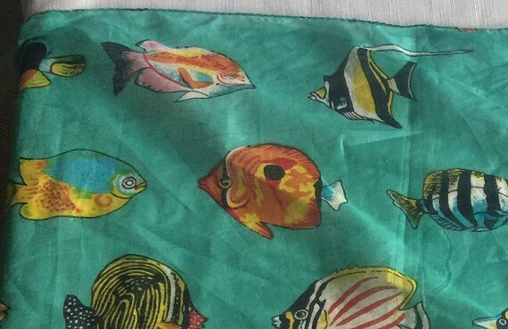 Fish Scarf, Aquarium Scarf, Ocean Scarf, Tropical… - image 10