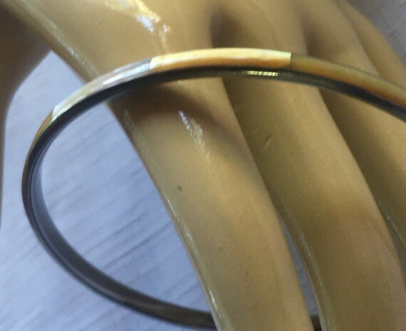 Beige Bracelet, Thin Stacking Bangle, Butterscotc… - image 5