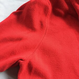 Red Top, Short Sleeve Red Top, Red Blouse, Red Knit Top, Red Turtle Neck, Red Turtleneck, XL Sweater, Red Sweater, Red Pullover, XL Knit Top image 7