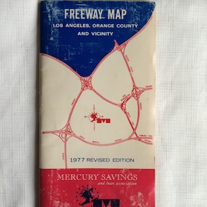 Los Angeles Freeway, LA Metro Map, 70s California Map, Southern California Map, LA Freeway Map, LA Freeway, Freeway Map, Los Angeles Map