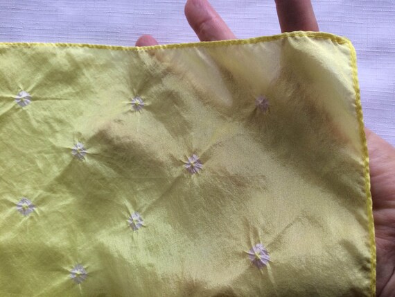 Yellow Pocket Hankie, Suit Pocket Hankie, Yellow … - image 2