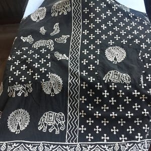 India Tunic, One Size Tunic, India Coverup, Black White Tunic, Loose Tunic, Exotic Tunic, Kimono Tunic, Black Tunic, Oversize Top, India Top